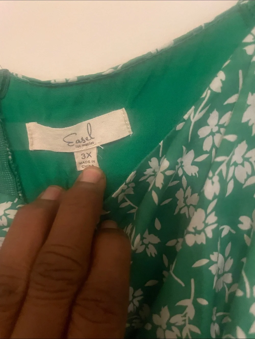 easel Green Floral Puff-Sleeve Dress